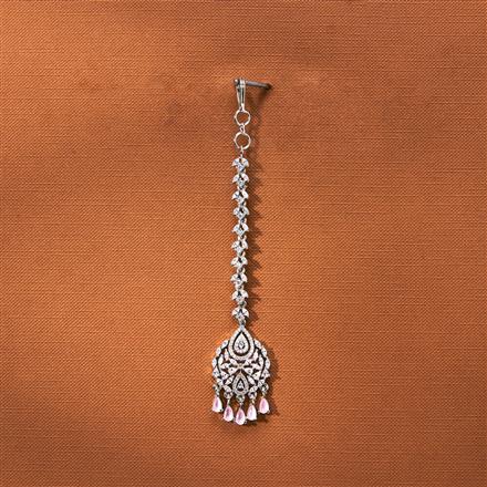Cz Classic Tikka With Rhodium Plating