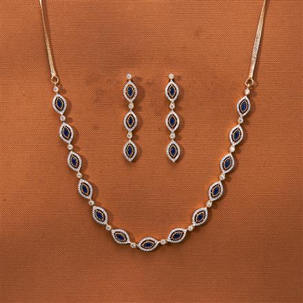 Cz Classic Necklace With 2 Tone Plating