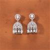 Cz Classic Jhumki With 2 Tone Rhodium Plating