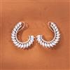 Cz Classic Earring With Rhodium Plating