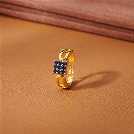 Cubic Zirconia Adjustable Ring With Gold Plating