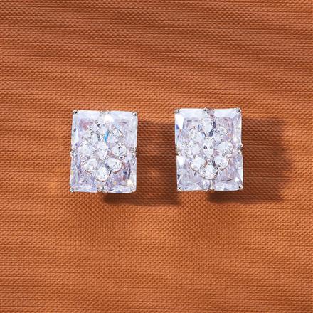 Cubic Zirconia Classic Tops With Rhodium Plating