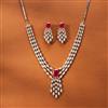 Cubic Zirconia Classic Necklace With 2 Tone Plating