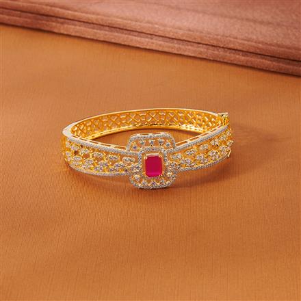 Cubic Zirconia Classic Kada With 2 Tone Plating