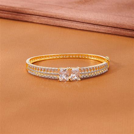 Cubic Zirconia Classic Kada With 2 Tone Plating