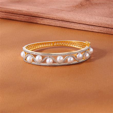 Cubic Zirconia Moti Kada With 2 Tone Plating