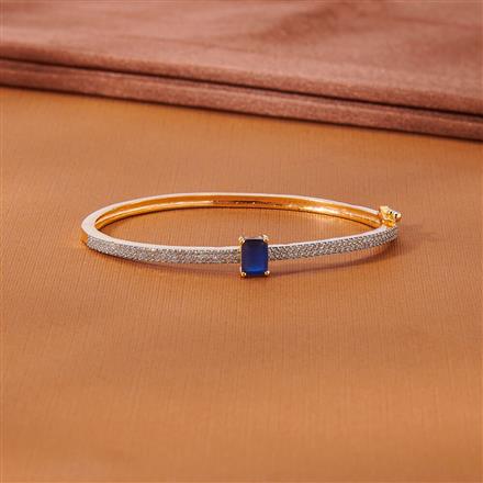 Cubic Zirconia Delicate Kada With 2 Tone Plating