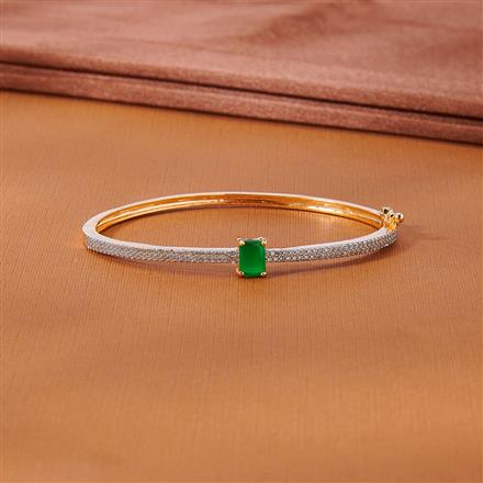 Cubic Zirconia Delicate Kada With 2 Tone Plating