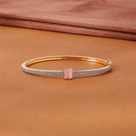 Cubic Zirconia Delicate Kada With 2 Tone Plating