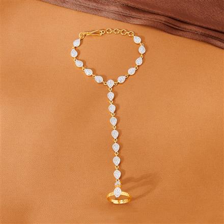 Cubic Zirconia Delicate Hath Pan With 2 Tone Rhodium Plating