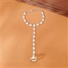 Cubic Zirconia Delicate Hath Pan With 2 Tone Rhodium Plating