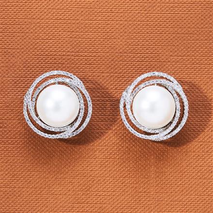 Cubic Zirconia Moti Tops With 2 Tone Rhodium Plating