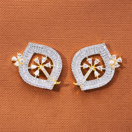 Cubic Zirconia Classic Tops With 2 Tone Rhodium Plating