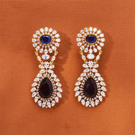 Cubic Zirconia Classic Earring With 2 Tone Plating
