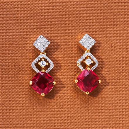 Cubic Zirconia Classic Earring With 2 Tone Plating