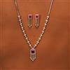 Cubic Zirconia Classic Necklace With 2 Tone Plating