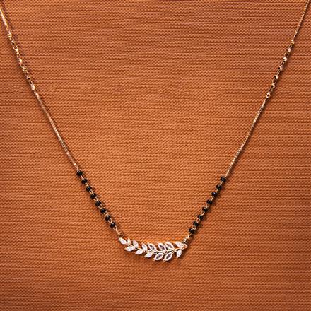 Cubic Zirconia Dokiya Mangalsutra With Rose Gold Plating