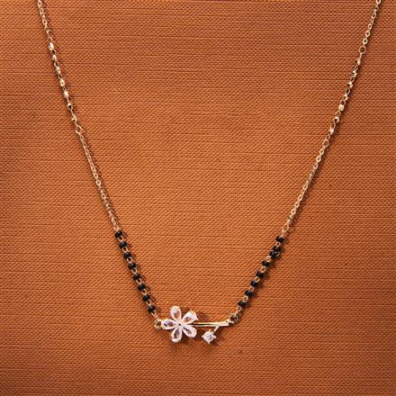 Cubic Zirconia Dokiya Mangalsutra With Rose Gold Plating