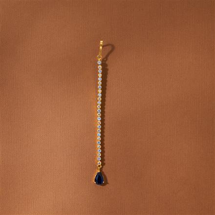 Cubic Zirconia Delicate Tikka With 2 Tone Plating