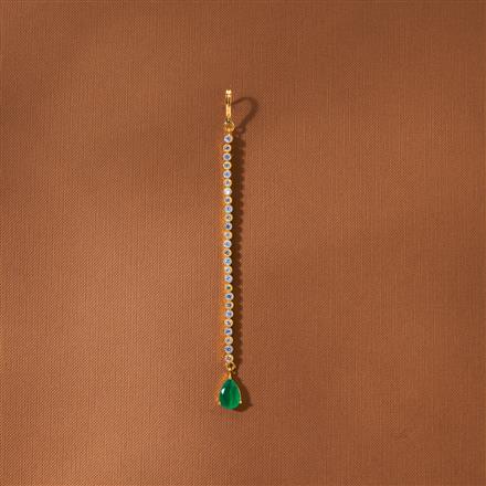 Cubic Zirconia Delicate Tikka With 2 Tone Plating