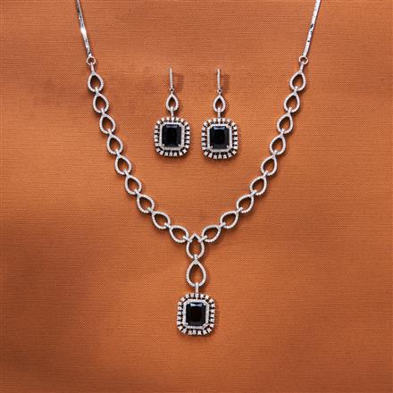 Cz Classic Necklace With Rhodium Plating