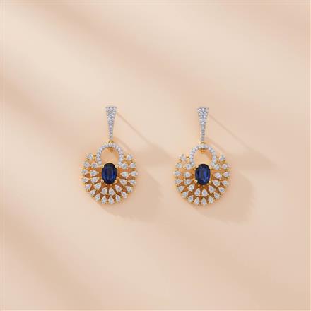 Cz Classic Earring With 2 Tone Plating