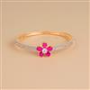 Cubic Zirconia Openable Kada With 2 Tone Plating