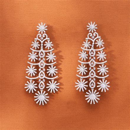Cubic Zirconia Classic Tops With 2 Tone Rhodium Plating