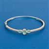 Cz Delicate Kada With Rhodium Plating