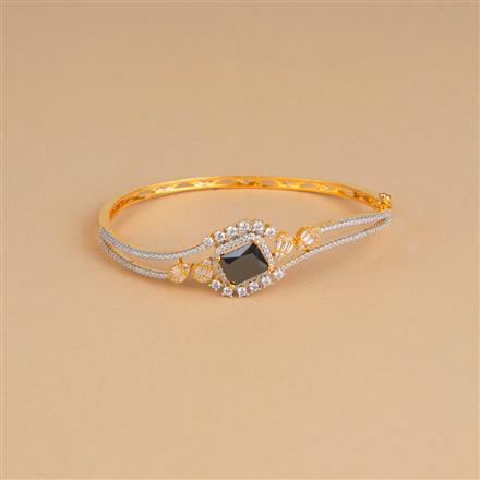 Cubic Zirconia Openable Kada With 2 Tone Plating