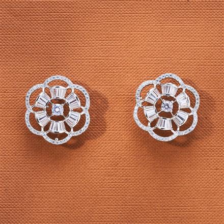 Cubic Zirconia Classic Tops With 2 Tone Rhodium Plating