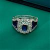 Cz Classic Kada With Rhodium Plating