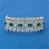 Cubic Zirconia Openable Kada With Rhodium Plating