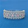 Cubic Zirconia Openable Kada With Rhodium Plating