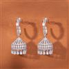 Cubic Zirconia Classic Jhumki With 2 Tone Rhodium Plating