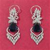 Cz Classic Earring With Rhodium Plating