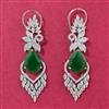 Cz Classic Earring With Rhodium Plating
