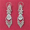 Cz Classic Earring With Rhodium Plating