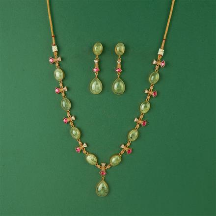 Cz Classic Necklace With Gold Plating