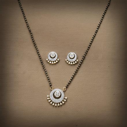 Cz Delicate Mangalsutra With 2 Tone Plating