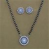 American Diamond Delicate Mangalsutra With 2 Tone Plating Rhodium Plating