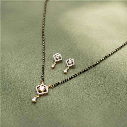Cz Delicate Mangalsutra With 2 Tone Plating
