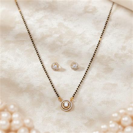 Cz Delicate Mangalsutra With 2 Tone Plating