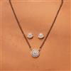 American Diamond Delicate Mangalsutra with 2 Tone Plating