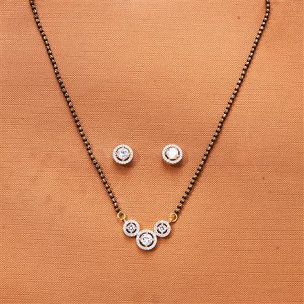 Cz Delicate Mangalsutra With 2 Tone Plating
