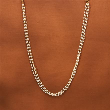 Cubic Zirconia 3 Line Mala Necklace With Gold Plating