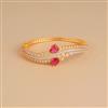 Cubic Zirconia Openable Kada With 2 Tone Plating