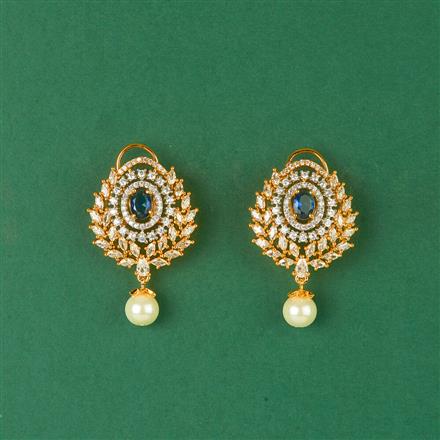 Cz Classic Earring With 2 Tone Plating