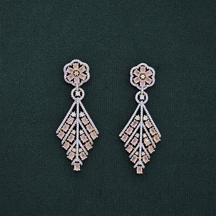 Cz Classic Earring With 2 Tone Plating