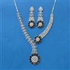 Cubic Zirconia Classic Necklace With Rhodium Plating